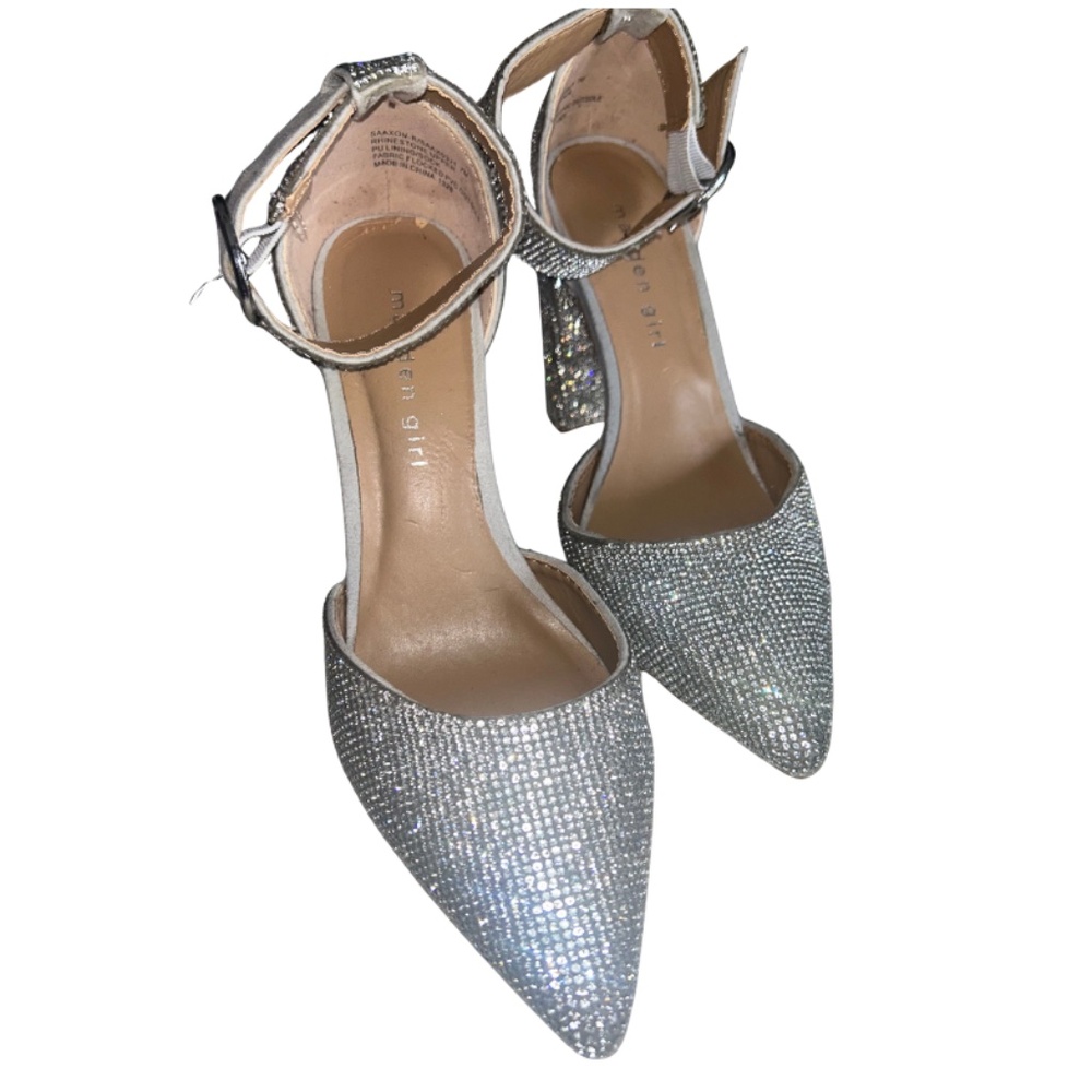 Madden Girl Sparkly Rhinestone Heels – 4” Chunky Hee